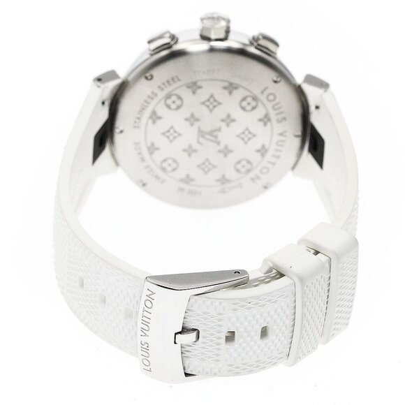 LOUIS VUITTON Tambour New Wave QA093 Chronograph white Dial Quartz Men's_885379 - Picture 6 of 7